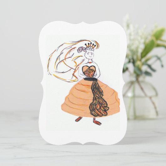 Halloween Bride Save The Date (Stehend Vorderseite)