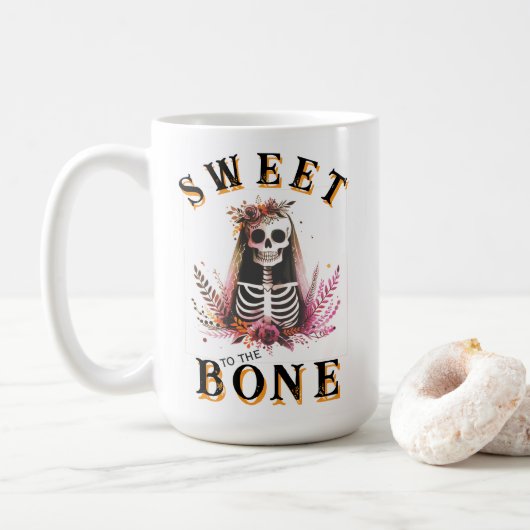 Halloween Bride Sweet to Bone Kaffeetasse (Mit Donut)