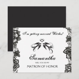 Halloween Bridesmaid Vorschlag Einladung ~ GOTHIC