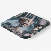 Halloween Bridge and Groom Pappteller (Gewinkelt)