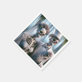 Halloween Bridge and Groom Serviette (Ecke)