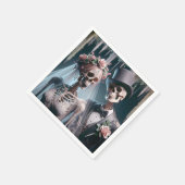 Halloween Bridge and Groom Serviette (Ecke)