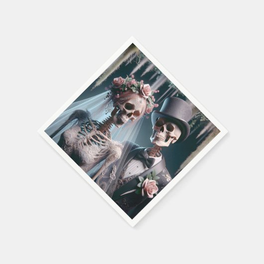 Halloween Bridge and Groom Serviette (Ecke)