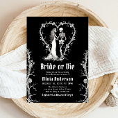 Halloween Bridge oder Die Skeleton-Brautparty Einladung