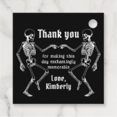 Halloween Bridge oder Die Skeleton Junggeselinnen- Geschenkanhänger (Rückseite)