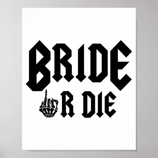 Halloween Bridge oder Die zum Rock Bachelorette Poster (Vorne)