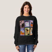 Halloween Briefmarke Collage Women's Sweatshirt (Vorne ganz)