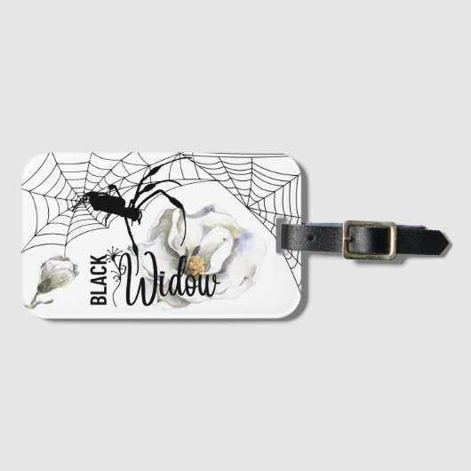 Halloween Briefmarke Collection "Black Widow" Gepäckanhänger (Vorderseite (Horizontal))