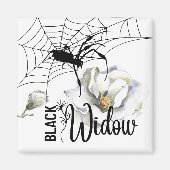 Halloween Briefmarke Collection "Black Widow" Magnet (Vorne)