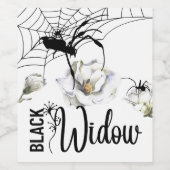 Halloween Briefmarke Collection "Black Widow" Weinetikett (Einzelnes Label)