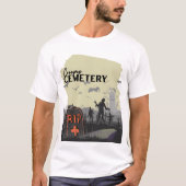 Halloween Briefmarke Collection "Creepy Friedhof" T-Shirt (Vorderseite)