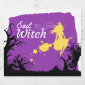 Halloween Briefmarke Collection "Evil Hexe" Alkoholflaschenetikett (Einzelnes Label)