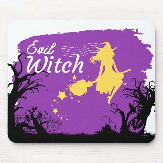 Halloween Briefmarke Collection "Evil Hexe" Mousepad (Vorne)