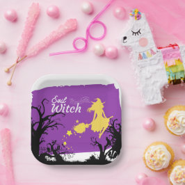 Halloween Briefmarke Collection "Evil Hexe" Pappteller