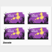 Halloween Briefmarke Collection "Evil Hexe" Rechteckiger Aufkleber (Blatt)