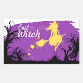Halloween Briefmarke Collection "Evil Hexe" Rechteckiger Aufkleber (Vorderseite)