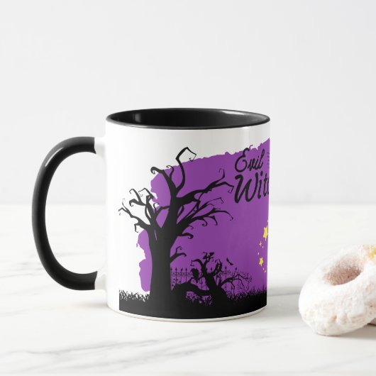 Halloween Briefmarke Collection "Evil Hexe" Tasse (Mit Donut)