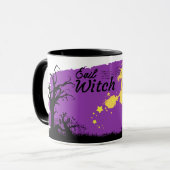 Halloween Briefmarke Collection "Evil Hexe" Tasse (Vorderseite Links)