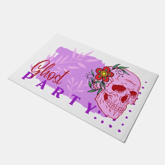 Halloween Briefmarke Collection "Ghost Party" auf  Fußmatte (Schrägansicht)