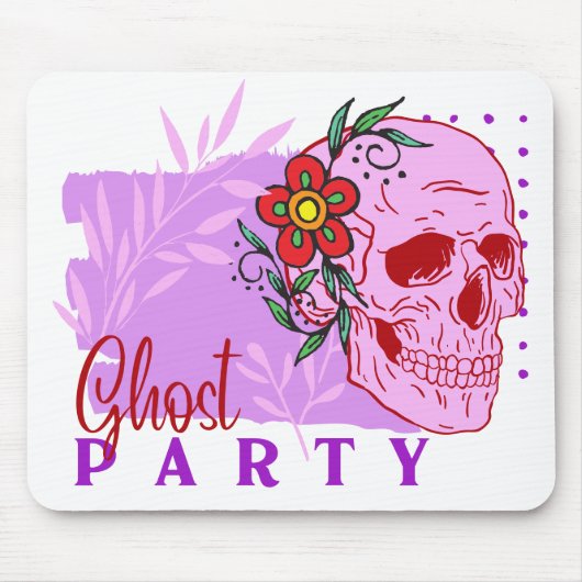 Halloween Briefmarke Collection "Ghost Party" auf  Mousepad (Vorne)