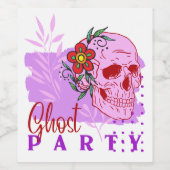 Halloween Briefmarke Collection "Ghost Party" Weinetikett (Einzelnes Label)