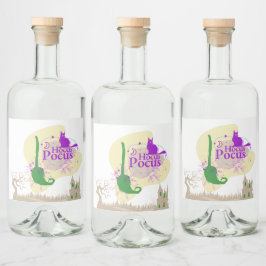 Halloween Briefmarke Collection "Hocus Pocus" Alkoholflaschenetikett