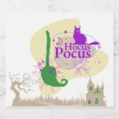 Halloween Briefmarke Collection "Hocus Pocus" Alkoholflaschenetikett (Einzelnes Label)
