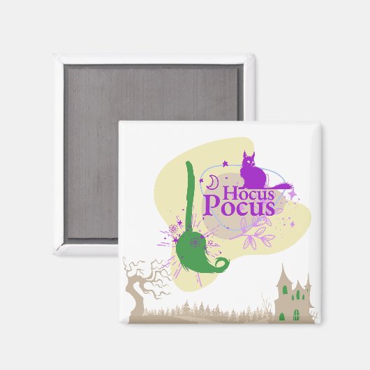 Halloween Briefmarke Collection "Hocus Pocus" Magnet (Vorderseite/Rückseite)