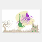 Halloween Briefmarke Collection "Hocus Pocus" Rechteckiger Aufkleber (Vorderseite)