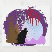 Halloween Briefmarke Collection "Howling Night" Alkoholflaschenetikett (Einzelnes Label)