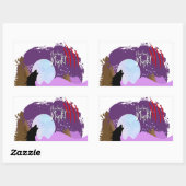 Halloween Briefmarke Collection "Howling Night" Rechteckiger Aufkleber (Blatt)