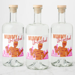 Halloween Briefmarke Collection "Mummy Unleashed" Alkoholflaschenetikett