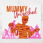 Halloween Briefmarke Collection "Mummy Unleashed" Alkoholflaschenetikett (Einzelnes Label)