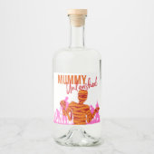 Halloween Briefmarke Collection "Mummy Unleashed" Alkoholflaschenetikett (Vorderseite)