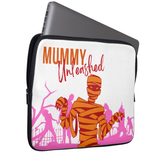 Halloween Briefmarke Collection "Mummy Unleashed" Laptopschutzhülle (Vorne Rechts)