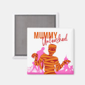 Halloween Briefmarke Collection "Mummy Unleashed" Magnet (Vorderseite/Rückseite)
