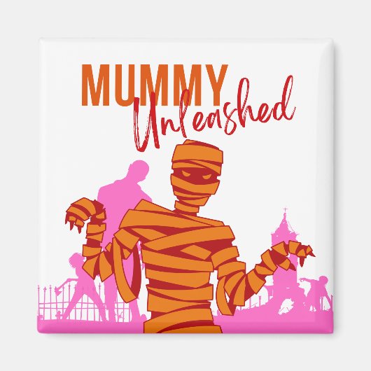 Halloween Briefmarke Collection "Mummy Unleashed" Magnet (Vorne)