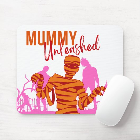 Halloween Briefmarke Collection "Mummy Unleashed" Mousepad (Mit Mouse)