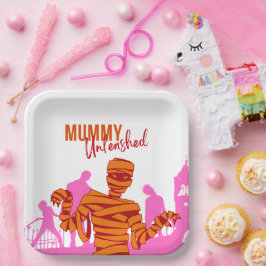 Halloween Briefmarke Collection "Mummy Unleashed" Pappteller
