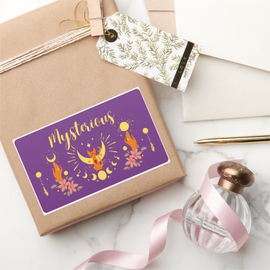 Halloween Briefmarke Collection "Mysterious" Rechteckiger Aufkleber (Schenken)