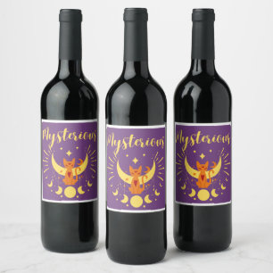 Halloween Briefmarke Collection "Mysterious" Weinetikett