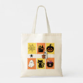 Halloween Briefmarke Collection - Niedlich Spooky Tragetasche (Rückseite)