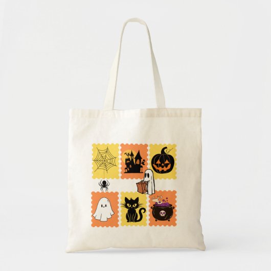 Halloween Briefmarke Collection - Niedlich Spooky Tragetasche (Vorne)
