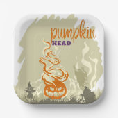 Halloween Briefmarke Collection "Pumpkinhead" Pappteller (Vorderseite)