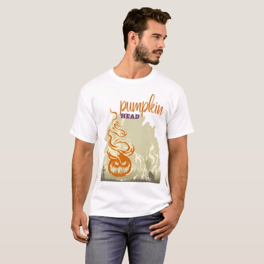 Halloween Briefmarke Collection "Pumpkinhead" T-Shirt (Vorne ganz)