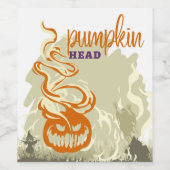 Halloween Briefmarke Collection "Pumpkinhead" Weinetikett (Einzelnes Label)