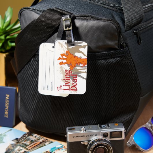 Halloween Briefmarke Collection "The Living Dead" Gepäckanhänger (Vorderseite & Rückseite)