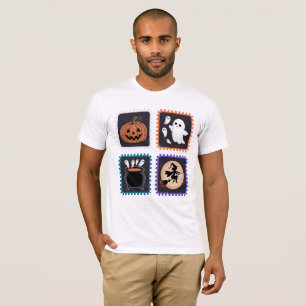 Halloween Briefmarke Stickerei Design - Pumpkin, G T-Shirt