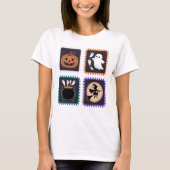Halloween Briefmarke Stickerei Design - Pumpkin, G T-Shirt (Vorderseite)