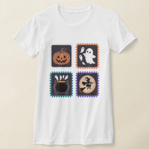 Halloween Briefmarke Stickerei Design - Pumpkin, G T-Shirt